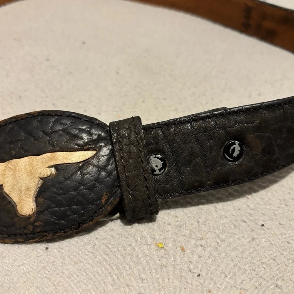 Ri-Ram Men’s Black Leather Belt Made in Mexico size 36